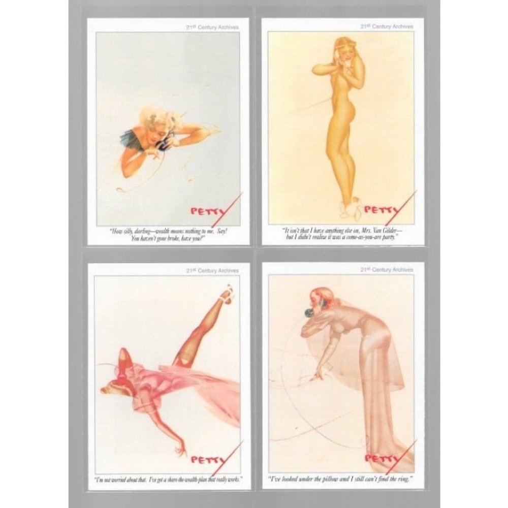 Lot of 4 - 1995 George Petty Pin-Up Girls Blonde Trading Cards
